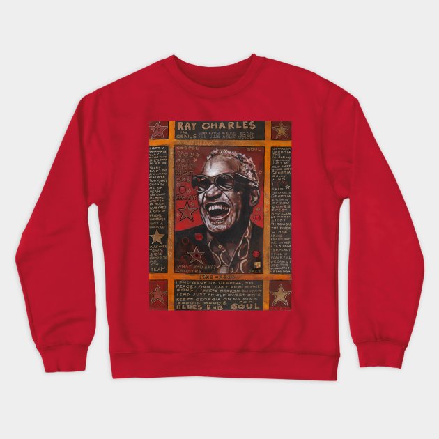 Ray charles Crewneck Sweatshirt by Raybomusic01